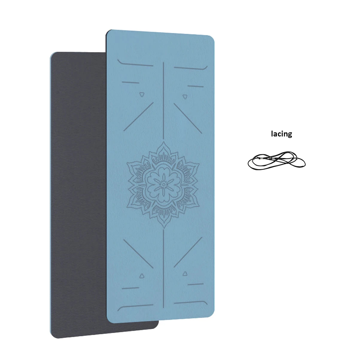 Yoga mat non-slip sports mat with guide lines