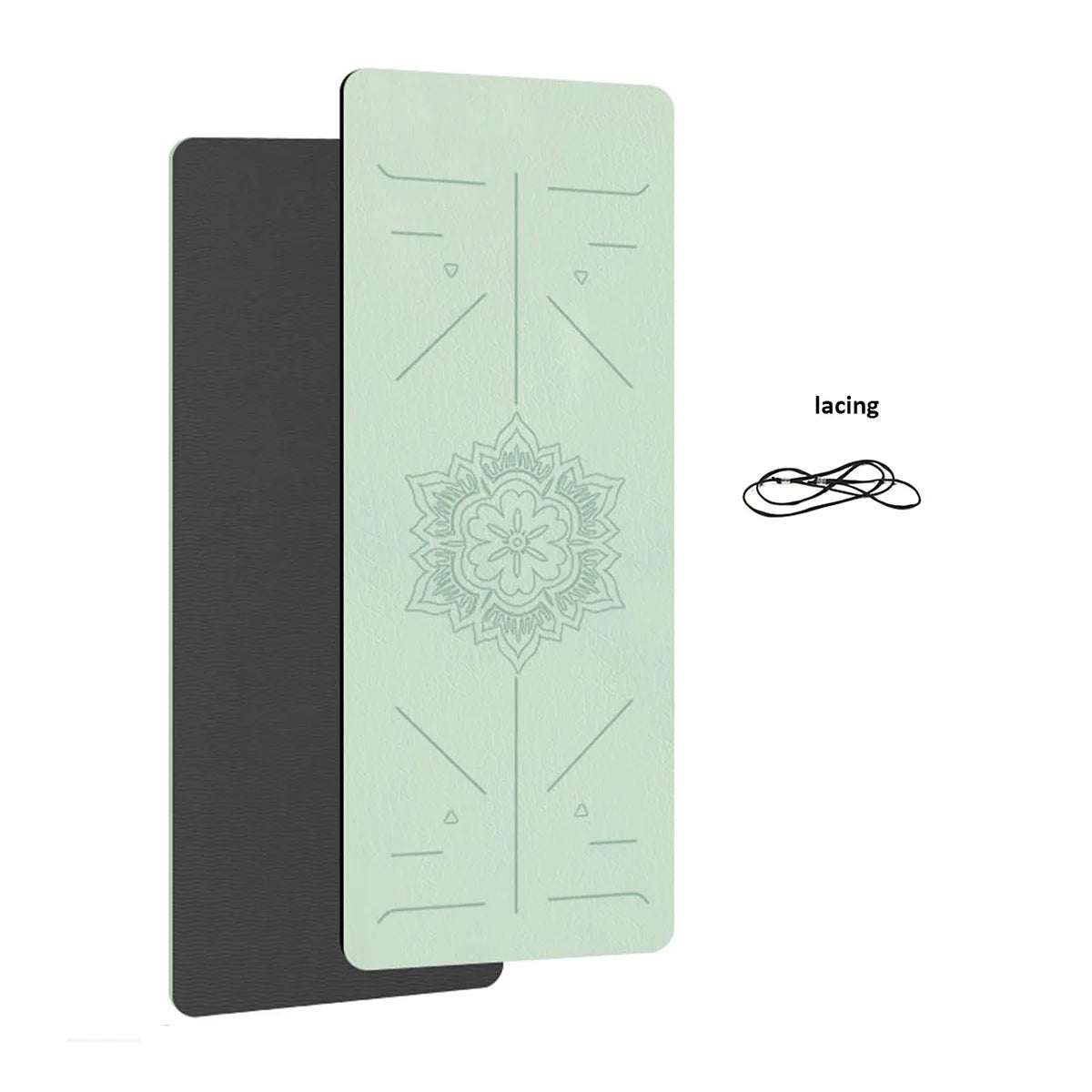 Yoga mat non-slip sports mat with guide lines